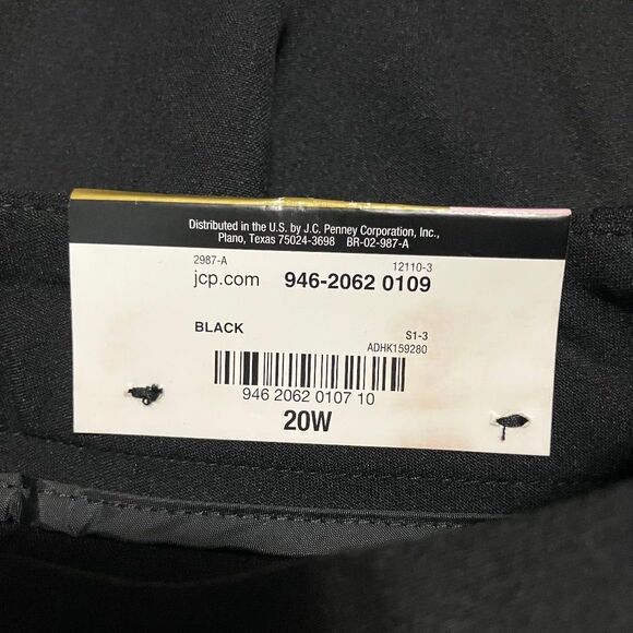 NWT Worthington Women's Black Dress Pants Modern Fit Trouser Leg Plus Size 20W - Picture 5 of 11